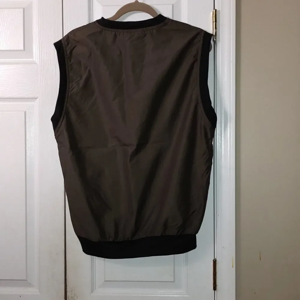 Mens Kittrell pullover vest  brown and black  Vest  Sz M